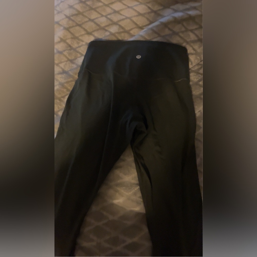 olive green Lululemon leggings